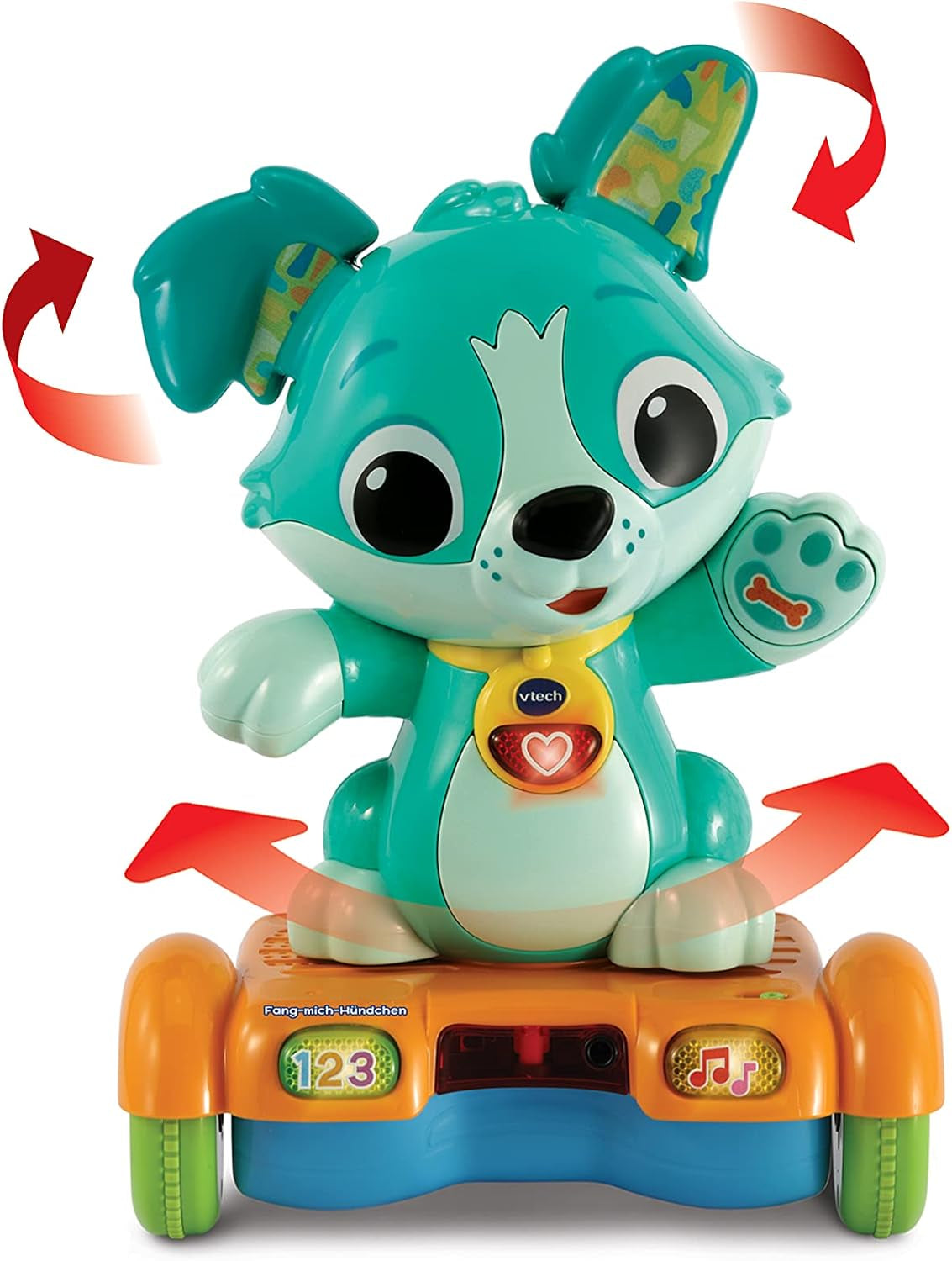 Vtech Baby Catch Me Puppy - Il cucciolo hoverboard motorizzato incoraggia il movimento - Con orecchie mobili, canzoni, suoni e contenuti didattici - Per bambini dai 12 ai 36 mesi Bebe Toys Naty Shop