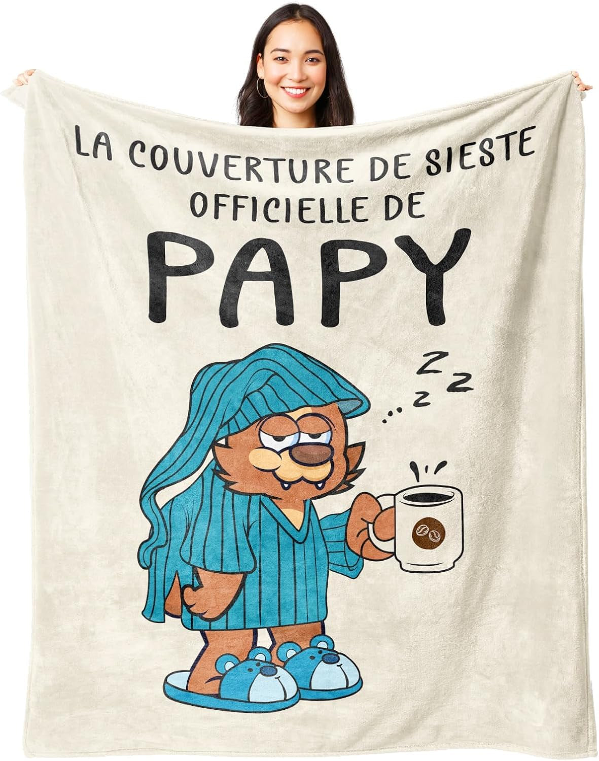 Coperta in flanella Juratar per papà - regalo per compleanno, festa del papà e Natale - 152 X 130 cm Letti e coperte Besuche den Juratar-Store Papy