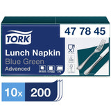 Tork 477840 Tovaglioli pranzo color lime / Tovaglioli a 2 veli per piccoli pasti o snack / Qualità avanzata / Tovaglioli di carta 10 X 200 (2000) / 32,6 X 33 cm (L X P) / Piega 1/4