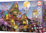 Educa - Puzzle 500 pezzi per adulti | casa delle fate, puzzle da 500 pezzi per adulti e bambini da 11 anni, fantasia, fiabe, fate (19554) Puzzle Naty Shop