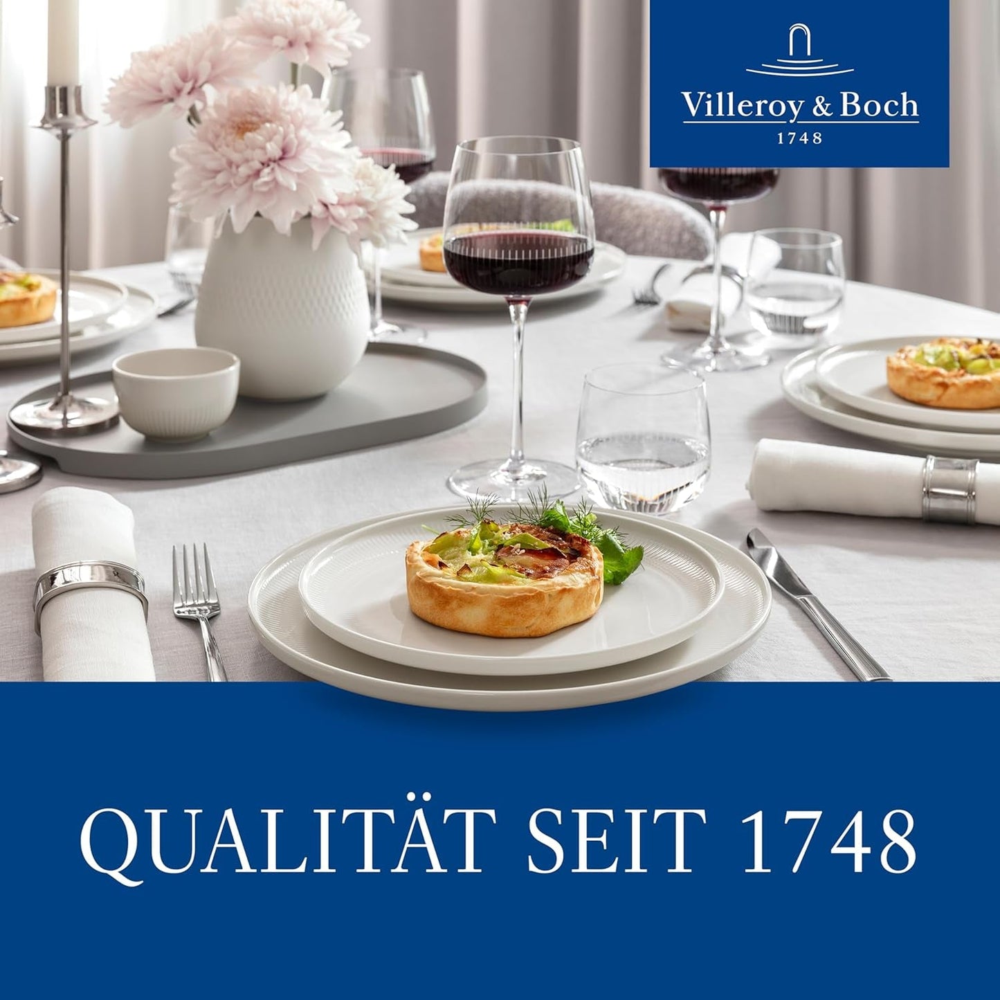 Villeroy & Boch - Tazza Latte Afina 170ml, Bianco, Lavabile in Lavastoviglie, Adatta al Microonde, Caraffa per Latte, Accessorio per caffè, Brocca in Ceramica, Piattino, Stoviglie, Porcellana Premium