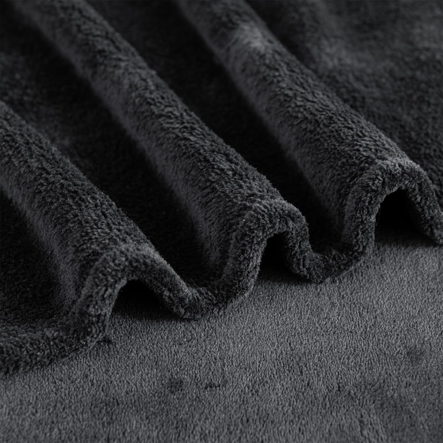 Good Nite Coperta accogliente Coperta soffice Coperta da letto Coperta da divano Coperta da soggiorno XL Coperta in pile 150X200 cm Coperte morbide e calde nere Coperta soffice Letti e coperte Good Nite