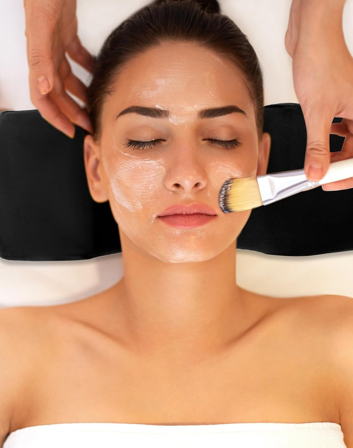 QWORK® Wimpernkissen, U-Förmiges Beauty Makeup Kissen, Ergonomisches Wimpernkissen Für Verlängerungen, Memory Foam Wimpernkissen Für Den Heimgebrauch Im Schönheitssalon (Schwarz) Cuscini ortopedici cervicali Naty Shop