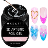 Makartt Gel per Nail Art 3D - Gel per Colla con Strass 15G per Portachiavi per Unghie, Gel per Scultura per Unghie Multifunzionale per Design delle Unghie Fai da Te, Scultura per Unghie Modellazione delle Unghie a Casa (Trasparente)