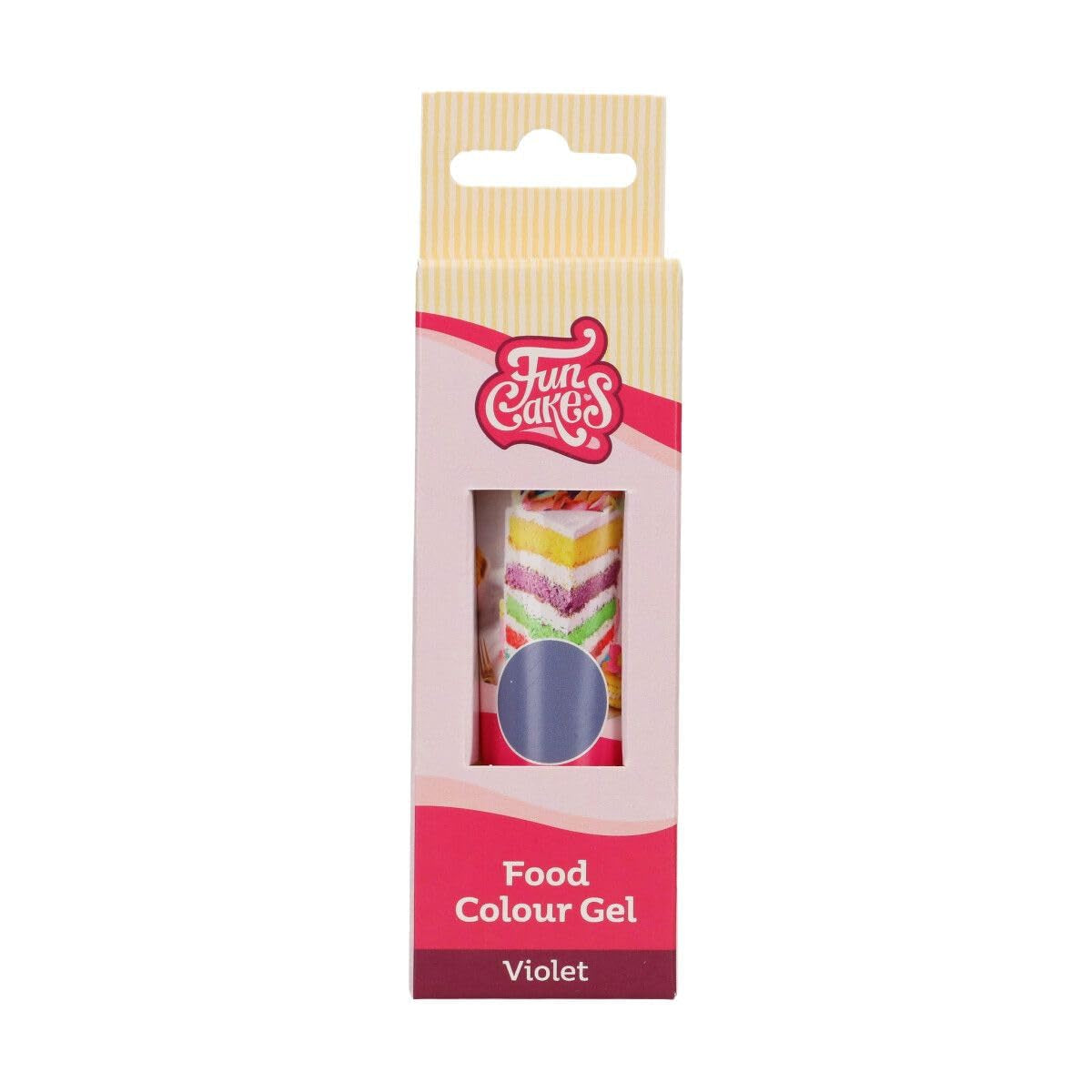 Funcakes Colorante alimentare in gel viola: colorante alimentare altamente concentrato per impasti, panna, fondente, marzapane, pasticcini, dosaggio facile, gocce singole per creare colori vivaci, Halal, 30 g