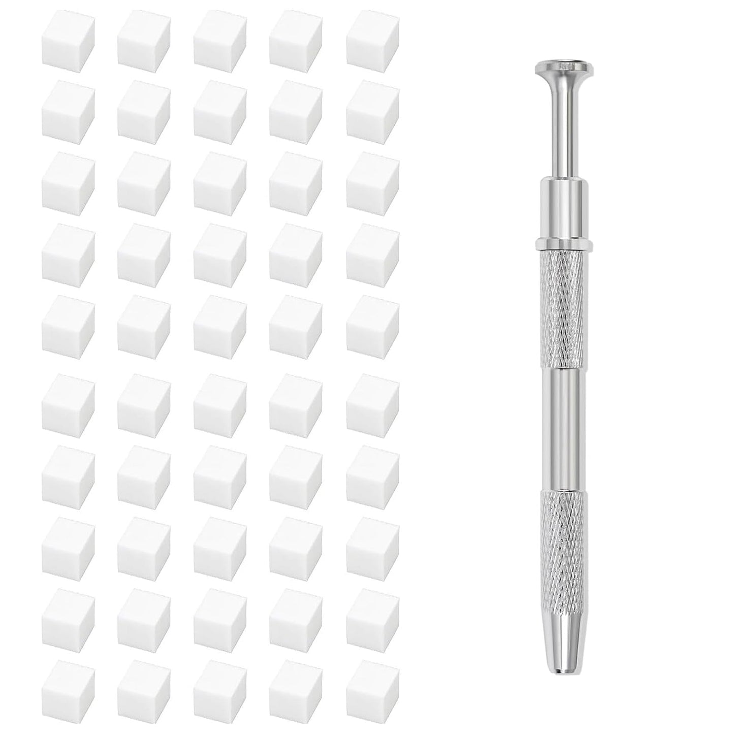 100 pezzi di nail art con foro per piercing, accessori per nail art con foro per piercing, applicatore con pennello in spugna, disegno di rendering artistico, per modelli di nail art sfumati.