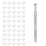 100 pezzi di nail art con foro per piercing, accessori per nail art con foro per piercing, applicatore con pennello in spugna, disegno di rendering artistico, per modelli di nail art sfumati.