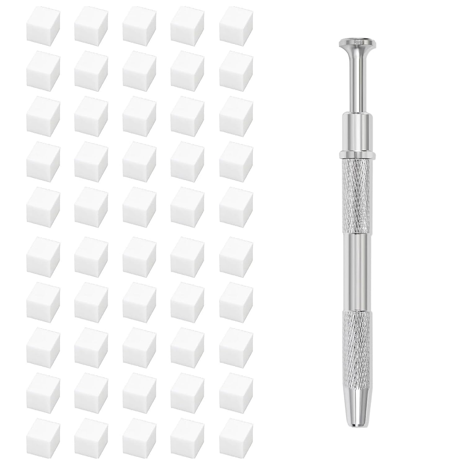 100 pezzi di nail art con foro per piercing, accessori per nail art con foro per piercing, applicatore con pennello in spugna, disegno di rendering artistico, per modelli di nail art sfumati.