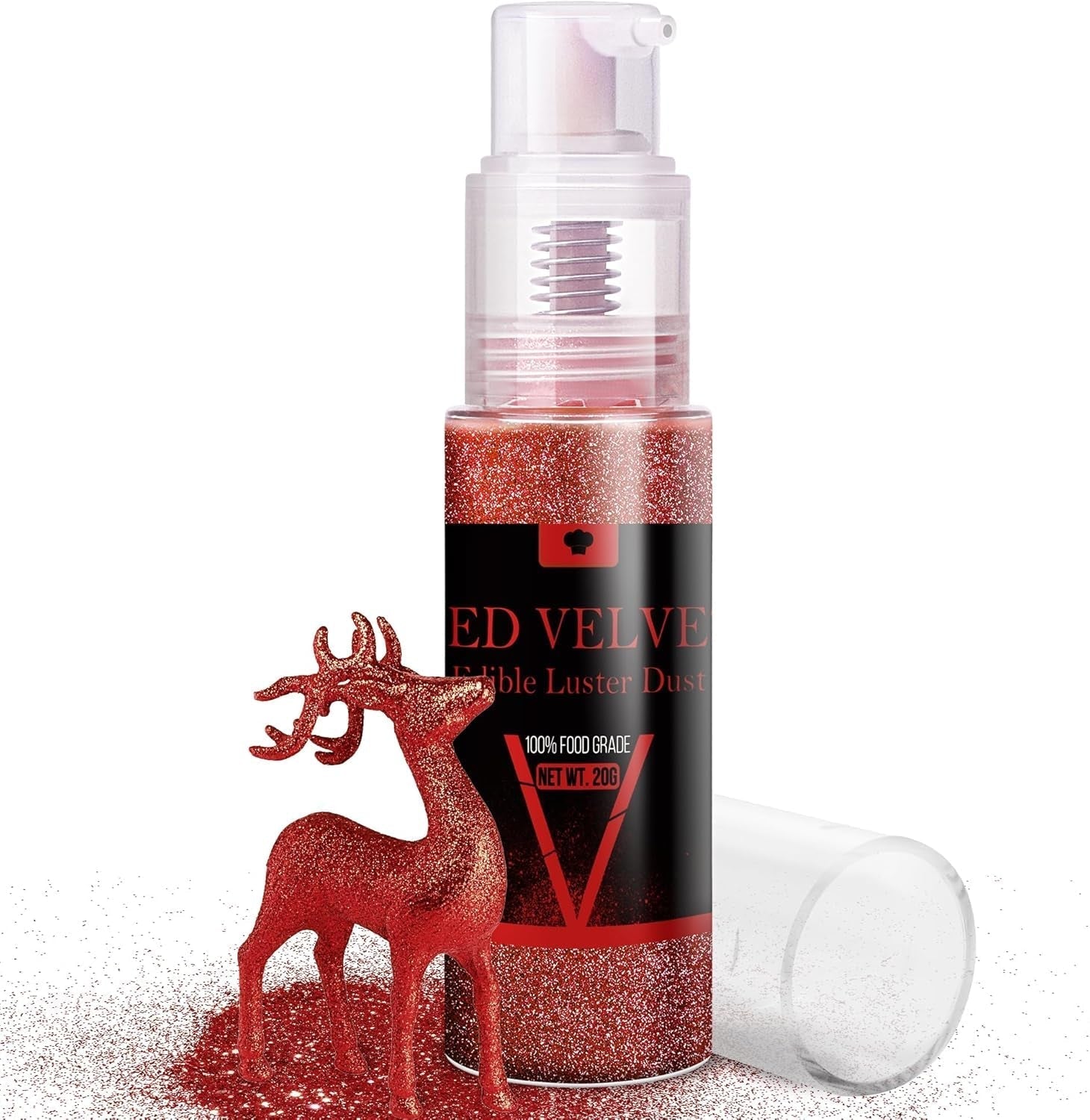 Set spray commestibile con glitter - Polvere glitter iridescente da 20 g per bevande, champagne, torte - Colorante alimentare metallico commestibile per cocktail, vino, liquori, dolci, torte