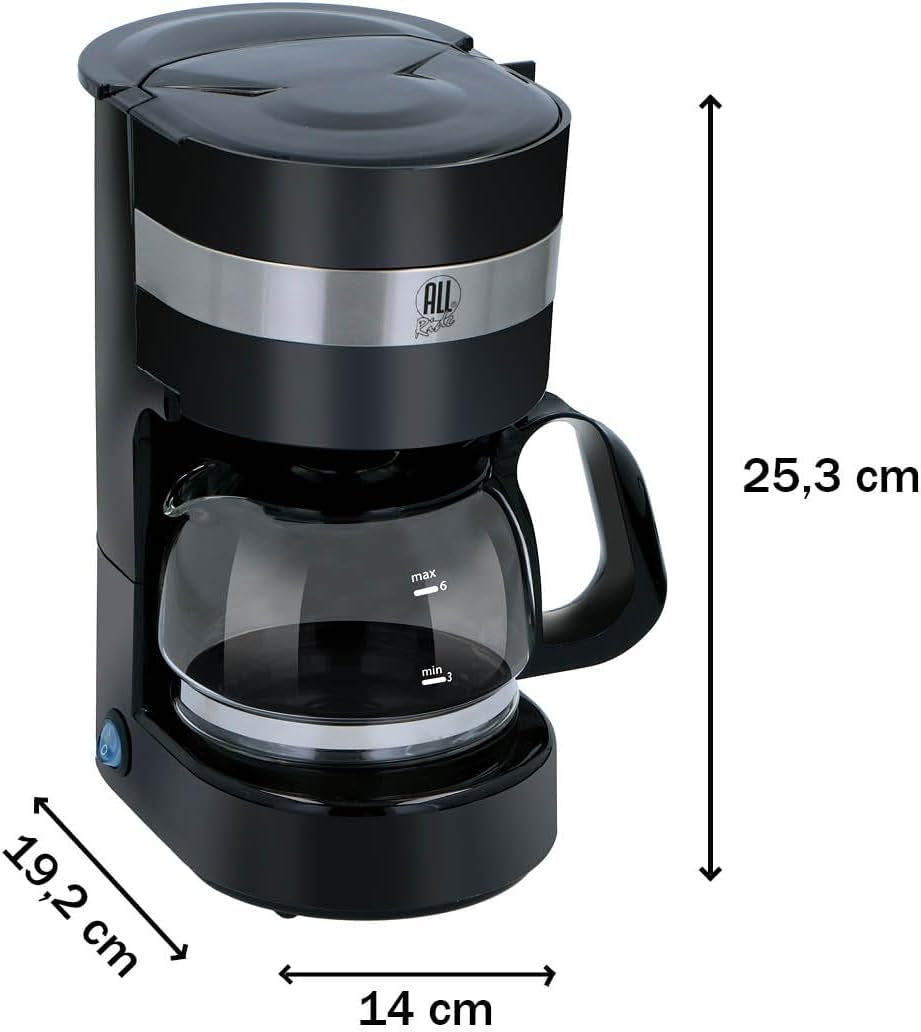 Caffettiera per camion 24V - Caffettiera per camion - Caffettiera con filtro - Caffettiera per tenere in caldo - Caffettiera con caraffa in vetro - Nera