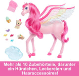 Barbie A Hidden Magic Pegasus - giocattolo interattivo con luci e suoni, 10 accessori, ali arcobaleno, per bambini da 3 anni, HLC41 Naty Shop Dolls