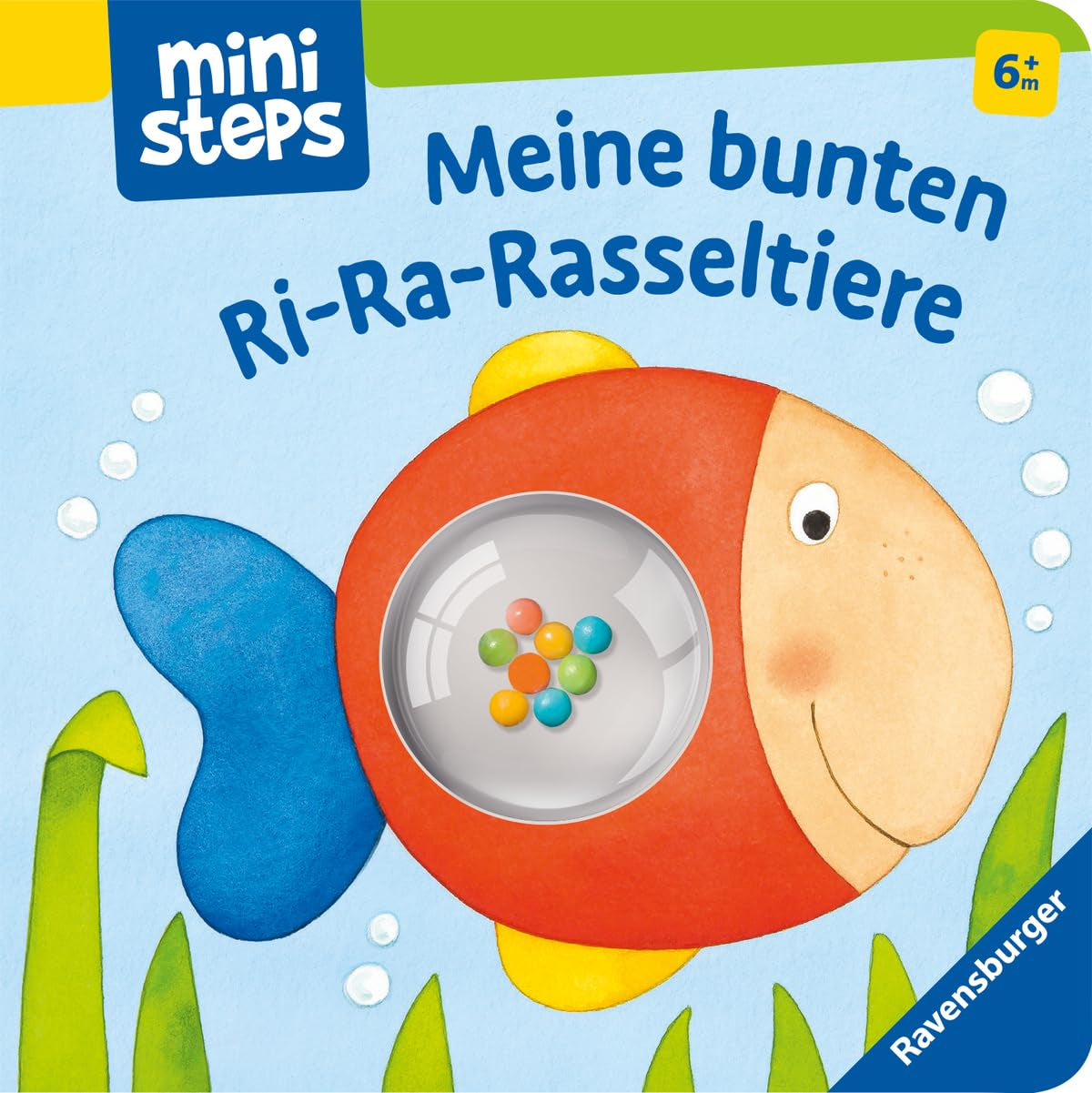 I miei animali colorati con campanelli Ri-Ra - libro con campanelli per neonati dai 6 mesi, libro per bambini, libro da gioco: dai 6 mesi Jucarii Bebe Naty Shop