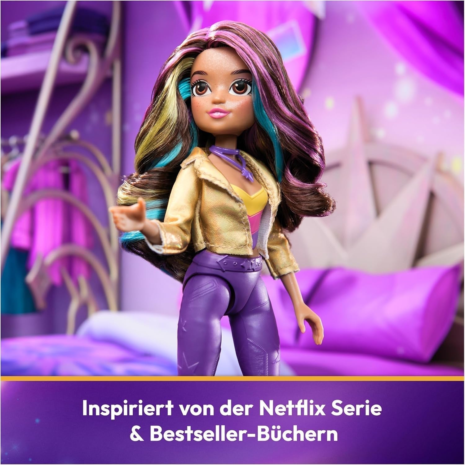 Unicorn Academy Deluxe Ballo in maschera Sophia - bambola da 24 cm della popolare serie Netflix con 2 abiti, travestimento classico e gioco di ruolo, dai 4 anni in su Naty Shop Dolls