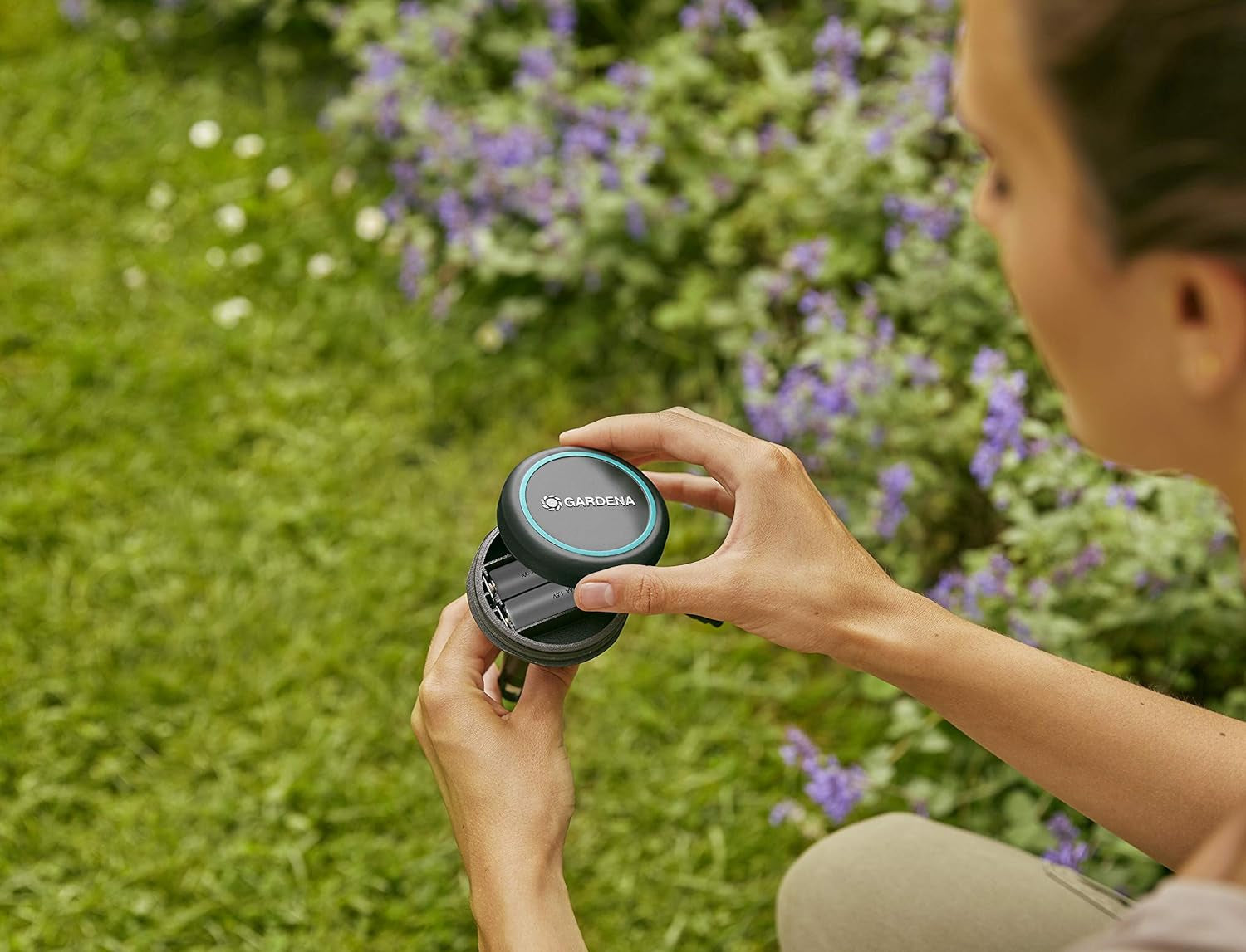 Cavo di prolunga Gardena (10 m) per sensore pioggia e sensore umidità del suolo, cavo di collegamento con sistema Easy Click, estensibile fino a 105 m, per uso sopra e sotto terra (01868-20)