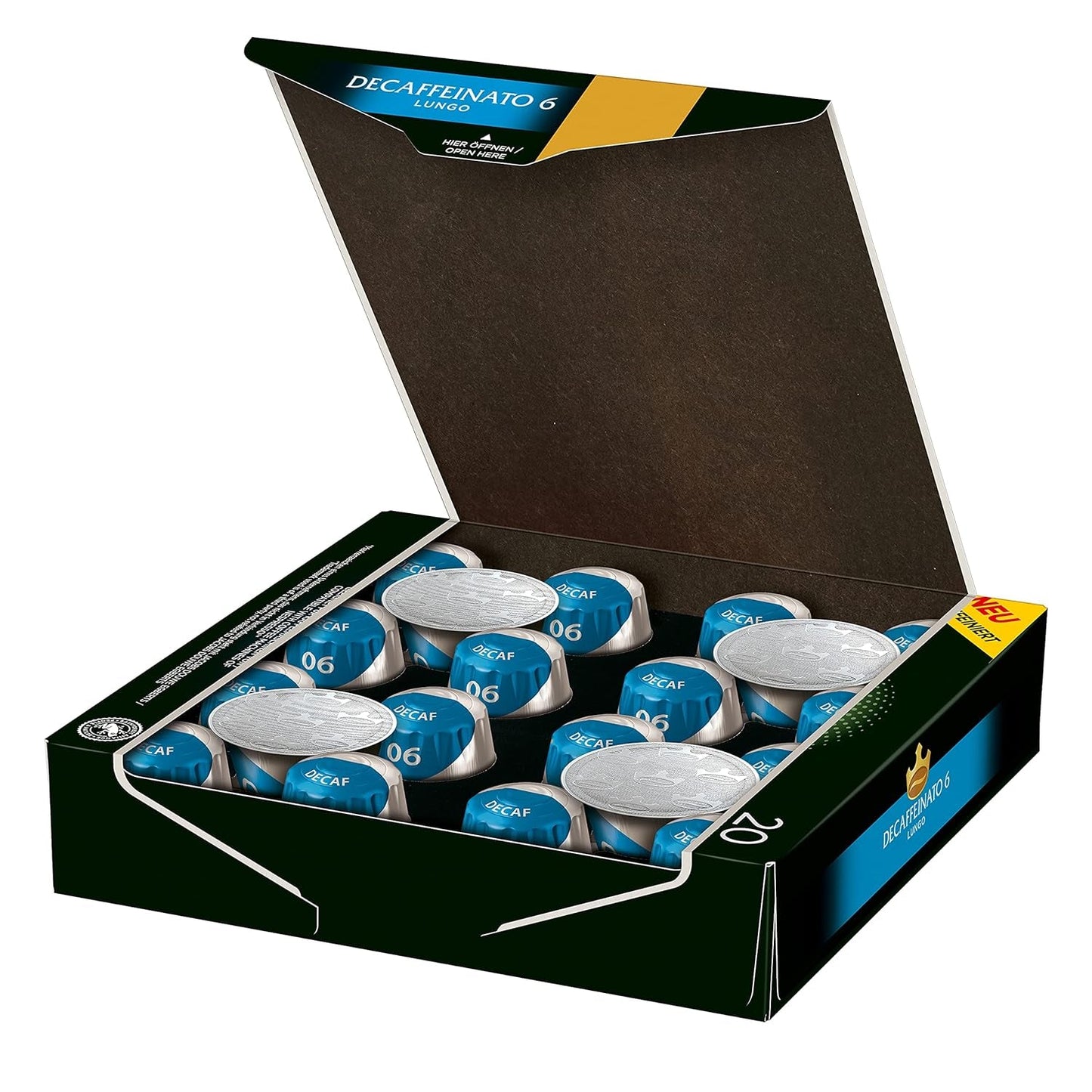 Kaffeekapseln Espresso Ristretto, Intensität 12 von 12, 10 x 20 Getränke & Kaffeekapseln Lungo Decaffeinato- Intensität 6- 200 Nespresso compatibile Kapseln, 10er Pack, 10 x 20 Getränke