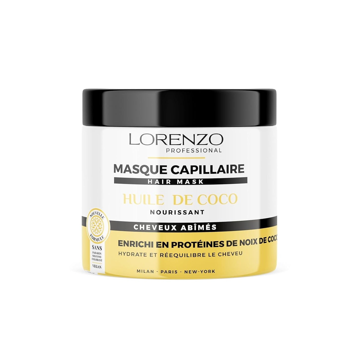 Maschera per capelli all'aglio nero (capelli fragili) 500 ml Naty Shop Maschera per capelli al cocco