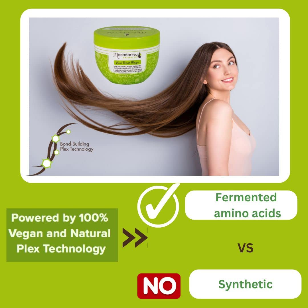 Bond Repair Mask aiuta a rivitalizzare e rafforzare i capelli danneggiati e troppo trattati, formulata con aminoacidi derivati dalla natura - Tecnologia vegana e naturale plex. Maschera per capelli Naty Shop