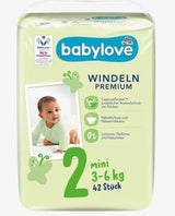 Pannolini premium taglia 2, mini, 3-6 kg, 42 pezzi