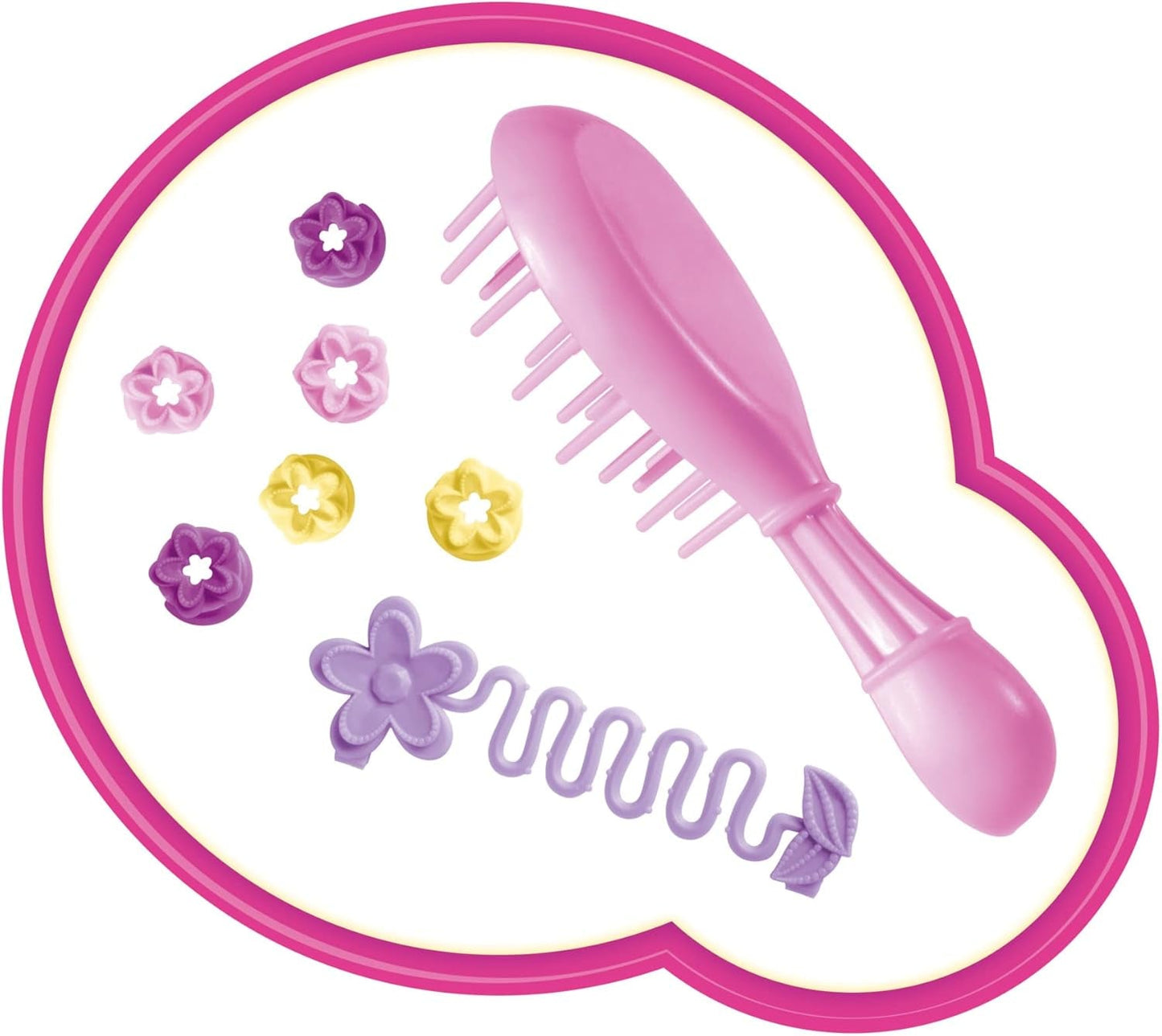 Simba 105733640 - Steffi Love Flower Hair, bambola con capelli extra lunghi, include 6 clip, accessorio treccia e pettine, 29 cm, dai 3 anni in su