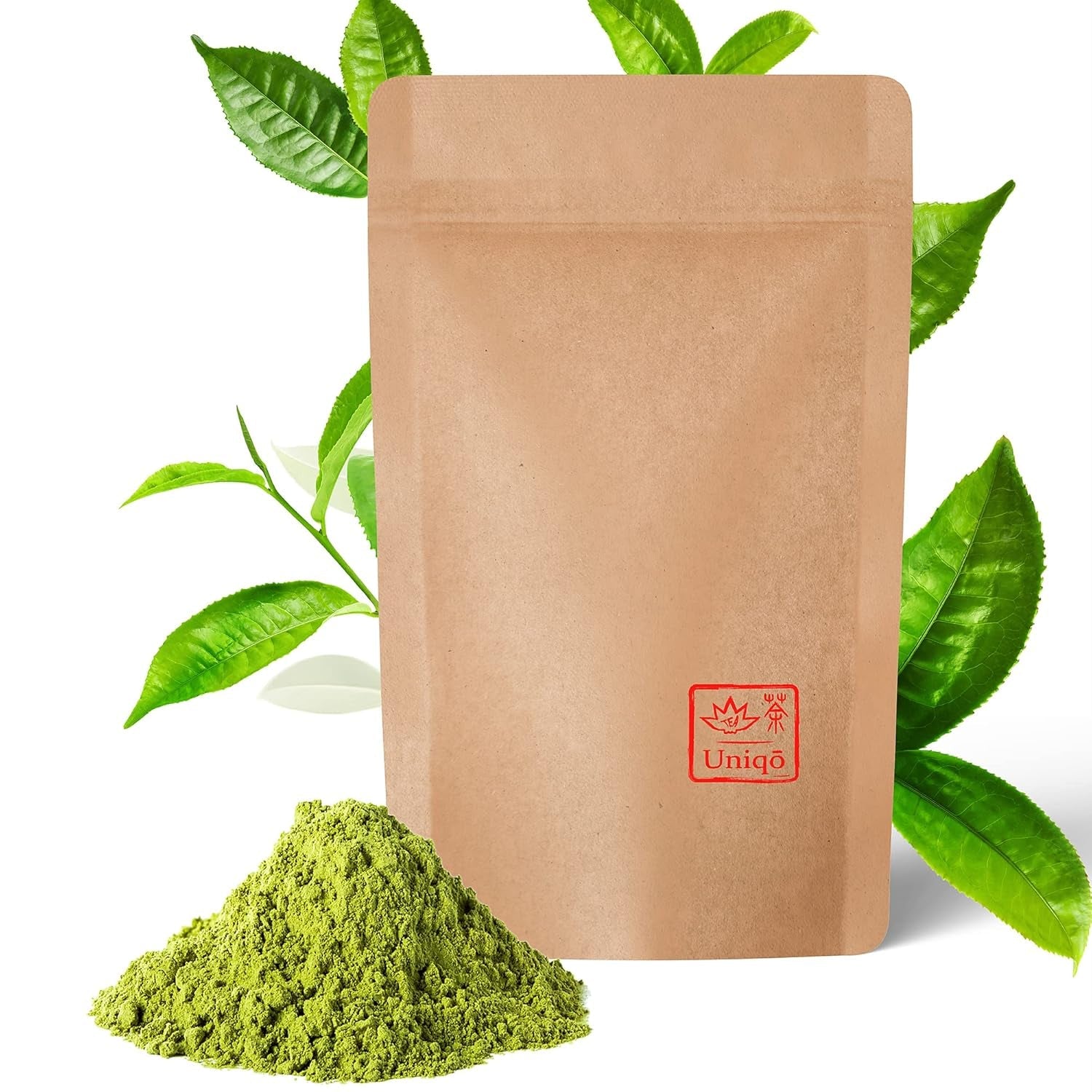 Tè Uniqo Matcha in polvere 200 g in confezione ecologica ricaricabile