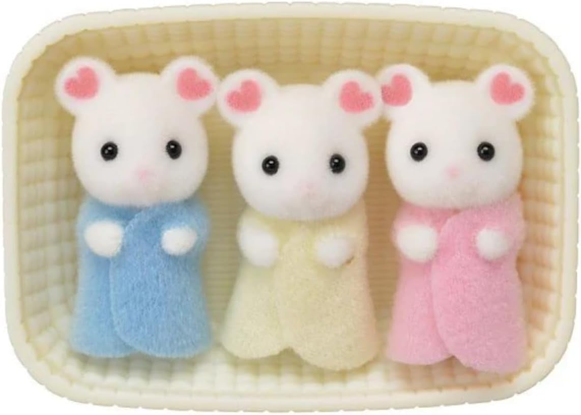 Sylvanian Families L5337 Marshmallow Mouse Triplette - Figure casa delle bambole Naty Shop Dolls