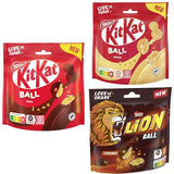 Confezione di palline Nestlé al latte, bianche, caramello Lion (3 x 130g)