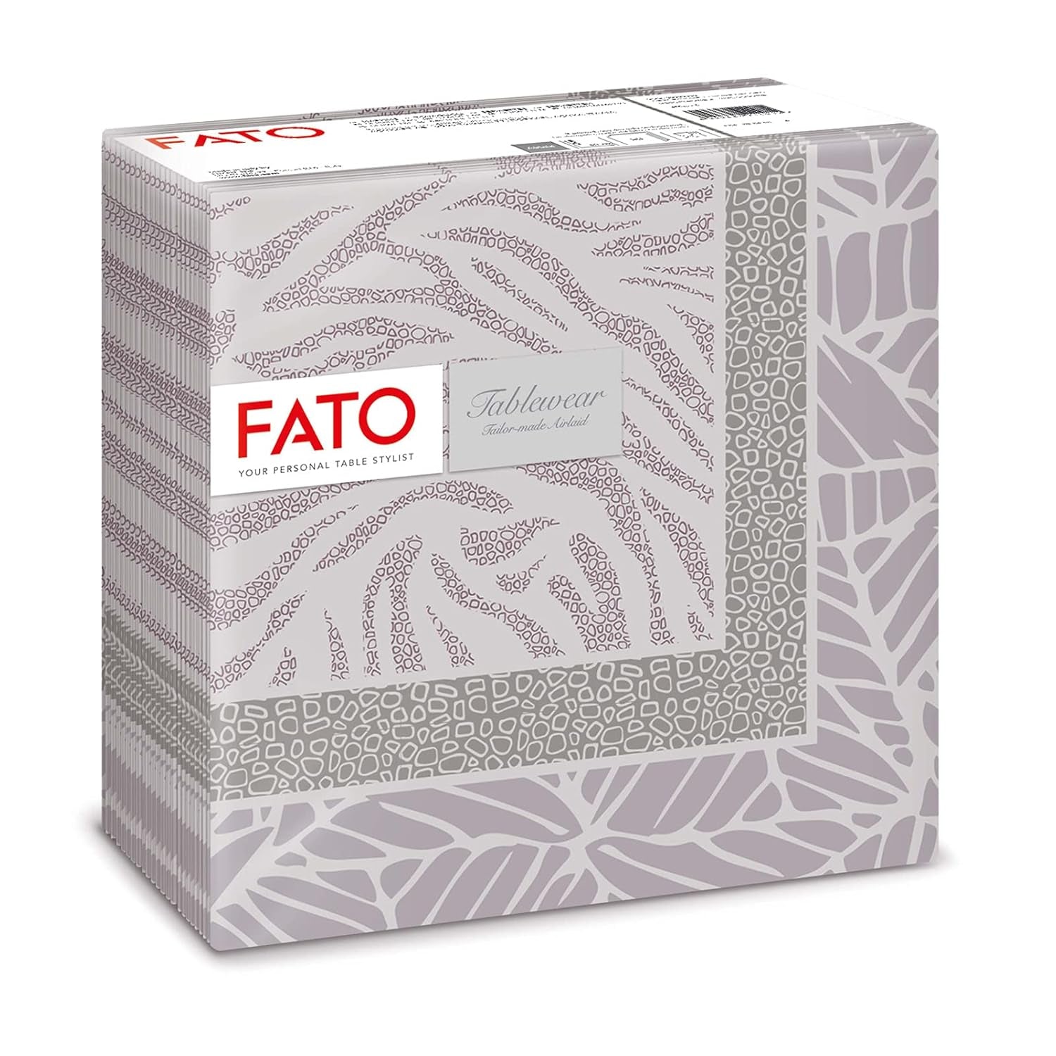Fato - Tovaglioli carta dry, airlaid, effetto tessuto, confezione da 50 tovaglioli, 40X40 piegati in 4 formati, Decoro Tropicana