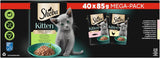 Sheba alimento umido per gattini, in bustine assortite, con salmone (MSC) e pollo in salsa, multipack 40x85g