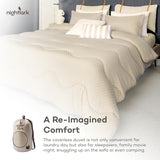 Piumino Night Lark senza fodera, 4,5 Tog, King Size, collezione Tufted Dot, biancheria da letto di lusso, ipoallergenico, lavabile in lavatrice, caldi piumini e trapunte color sabbia Naty Shop