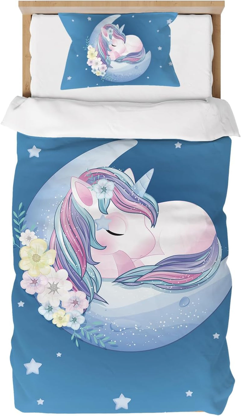 Biancheria da letto per bambini, Unicorno Soft, in microfibra Biancheria da letto - bambini Naty Shop Unicorno 100X135 Cm