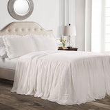 Copripiumino Lush Decor con gonna a volant, poliestere, bianco, letto matrimoniale Letti gemelli e piumini Lush Decor bianchi