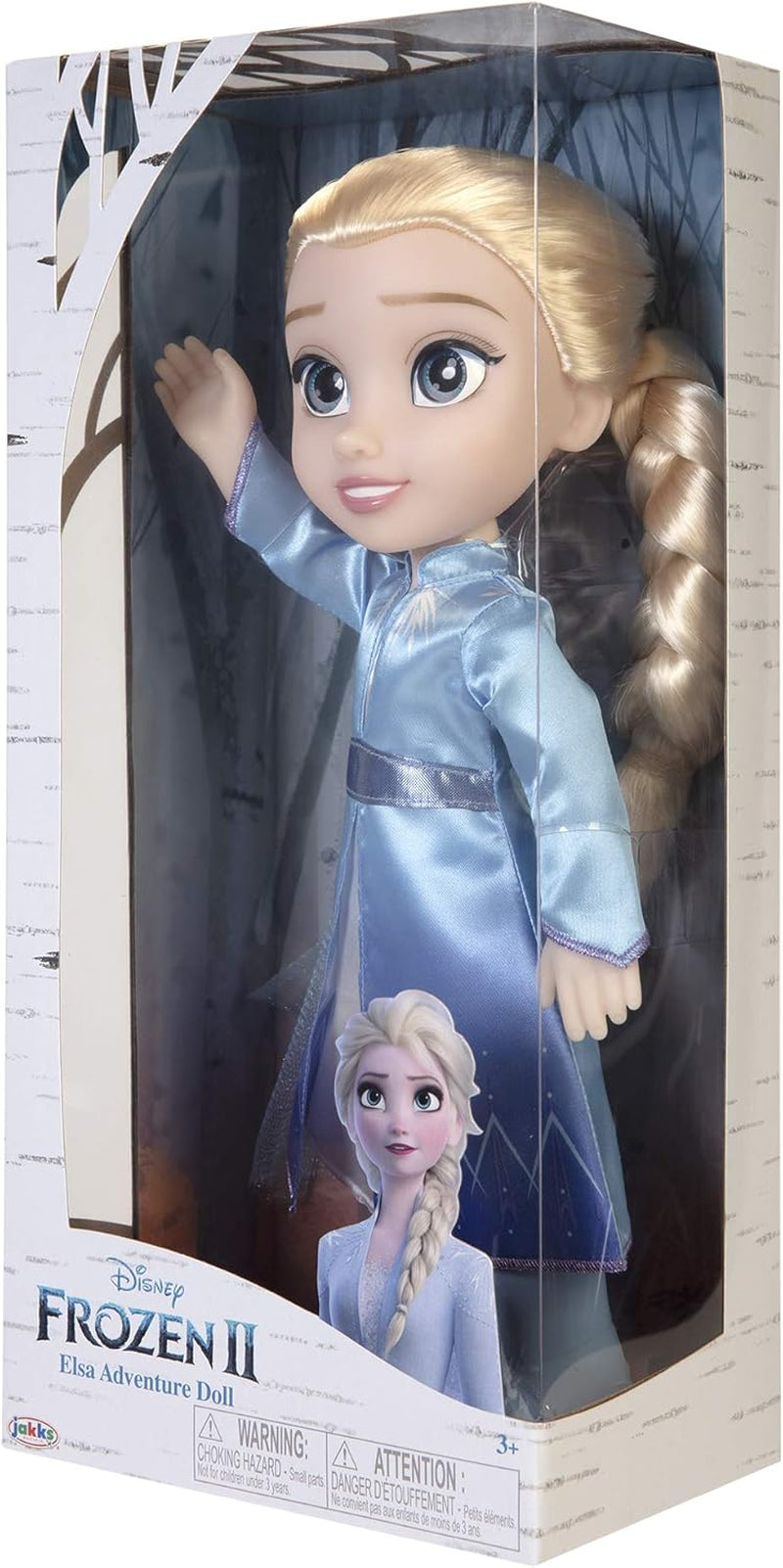 Disney Frozen 2 Elsa Travel Doll, bambola da 35 cm con abito ispirato al film cult, stivali e lunghi capelli intrecciati per un divertimento extra, per ragazze dai 3 anni in su