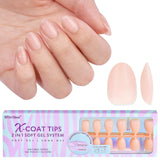 Btartbox Unghie in gel morbide extra corte Mandorla a copertura totale Punte per unghie corte 160 pezzi XCOATTIPS Unghie artificiali pre-progettate Punte per unghie corte a mandorla per estensioni delle unghie