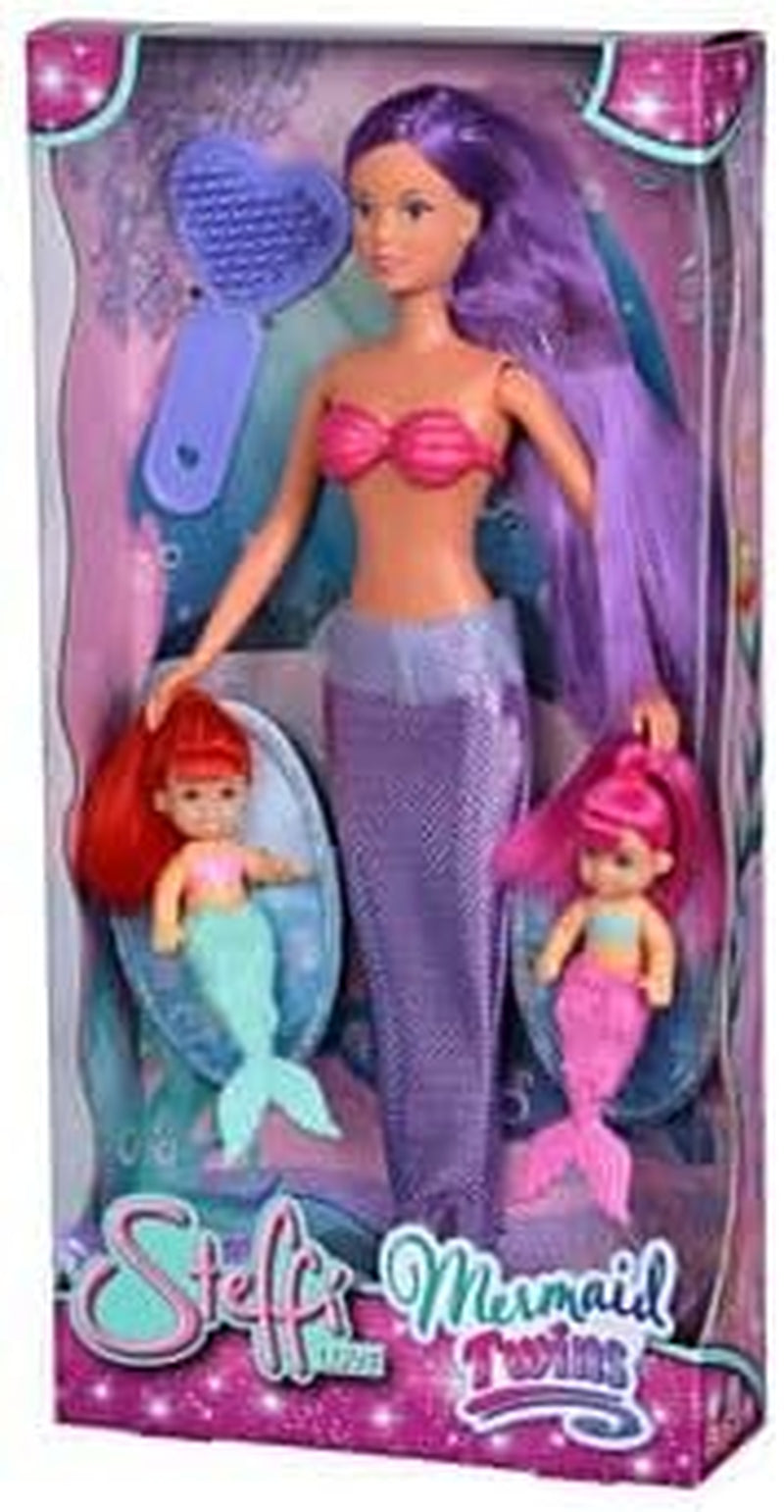 Simba 105734162001 105734162 - Steffi Love The Twin Sirens / due varianti / Steffi come sirena / con due sirenette / bambola fashion / 29 cm, per bambini dai 3 anni in su