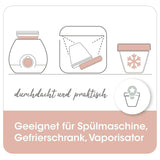 Contenitori latte materno NIP First Moments 150 ml, 4 pezzi: impilabili e a tenuta stagna Accessori Alimentazione e Allattamento Bebe Naty Shop