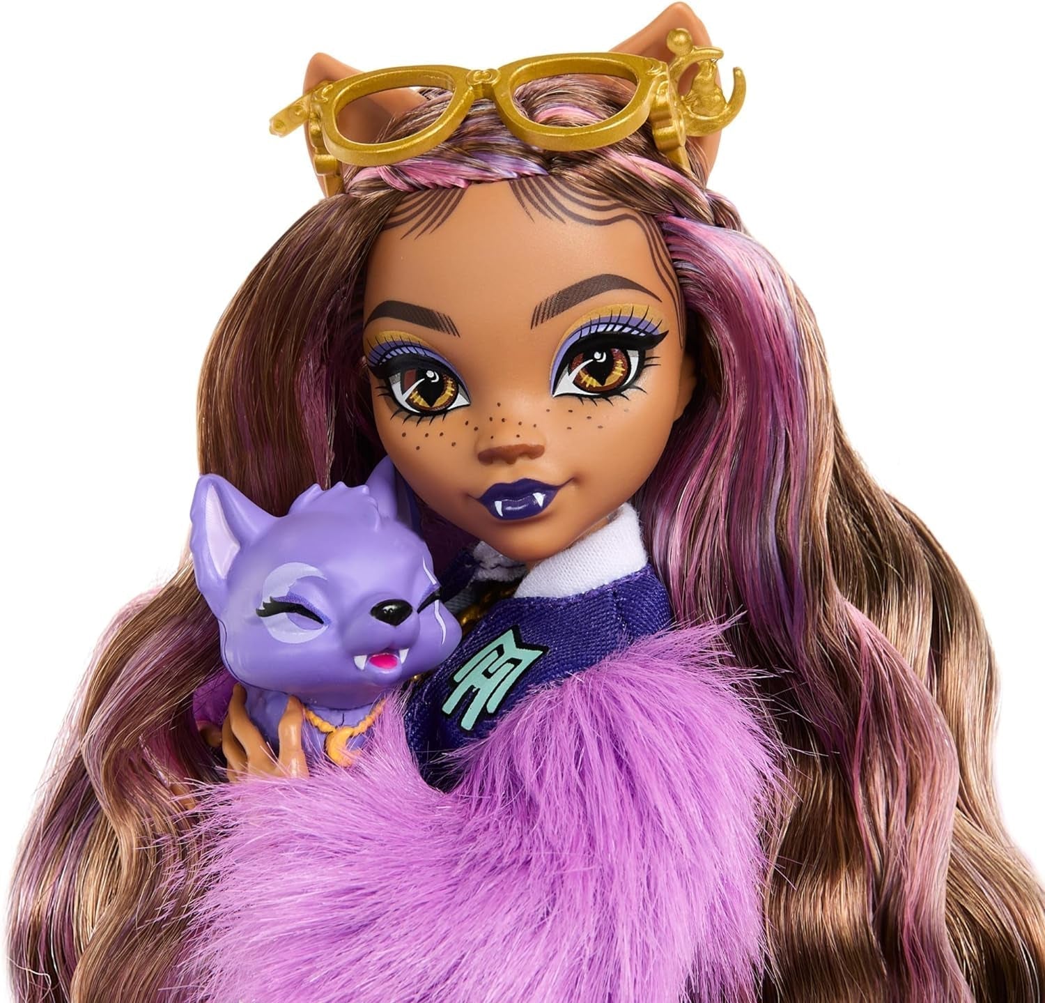 Monster High Clawdeen Wolf Doll con Crescent Dog e accessori come zaino, calendario, snack e altro, HRP65 Naty Shop Dolls