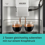 Macchina per caffè espresso automatica Siemens EQ.6 plus s300 TE653501DE, per molte specialità di caffè, montalatte, macinacaffè in ceramica, doppia funzione caffè, anticalcare, pulizia automatica a vapore, 1500 W, argento