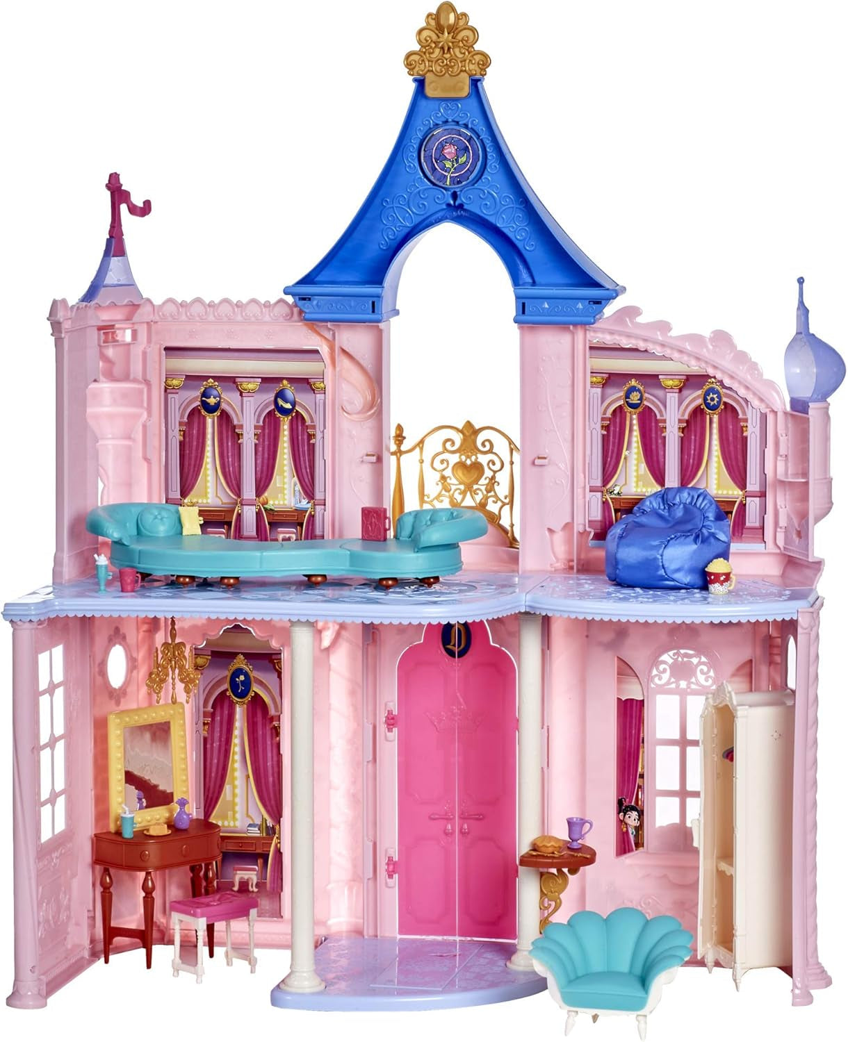 Disney Princess Castle Comfy Squad Casa delle bambole con 6 mobili e 16 accessori Giocattolo per bambine di 5 anni Case delle bambole Naty Shop Titolo predefinito