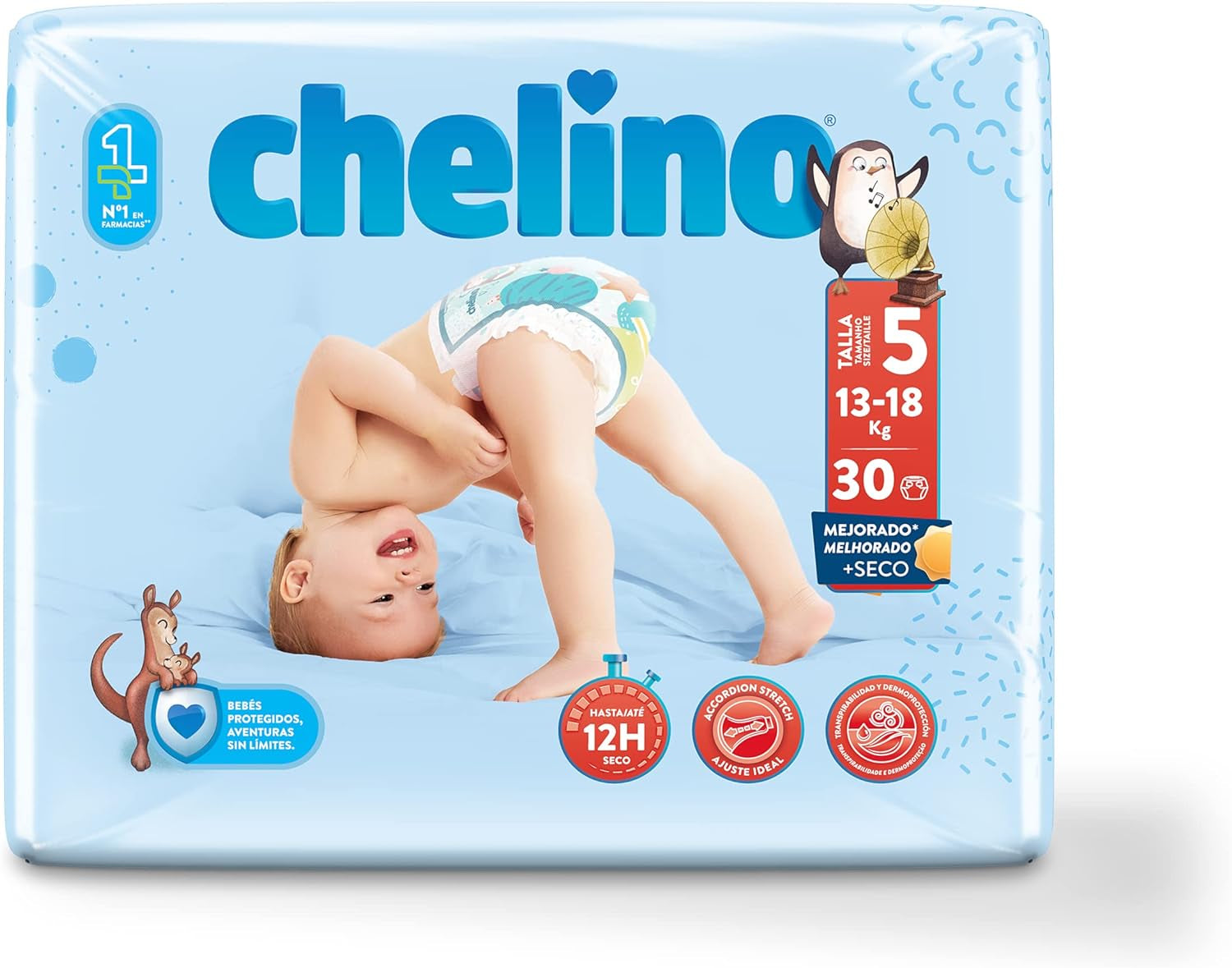 Pannolini Indas Fashion & Love, Junior T 5 per 13-18 kg, (30 pezzi)