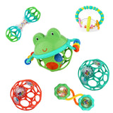 Bright Starts Little Shakers Set regalo da 6 pezzi - Sonagli e dentini per bambini Senza BPA Facile da catturare Unisex Neonato+