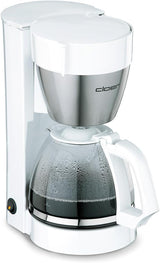 Cloer 5009 Caffettiera con filtro Keep Warm per un massimo di 8 tazze 800 W con caraffa isolata in acciaio inossidabile 1x4 tazza con filtro nera