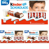 Kinder Chocolate - Barrette di cioccolato al latte ripiene - 1 confezione contenente 24 barrette singole (24 x 12,5 g).