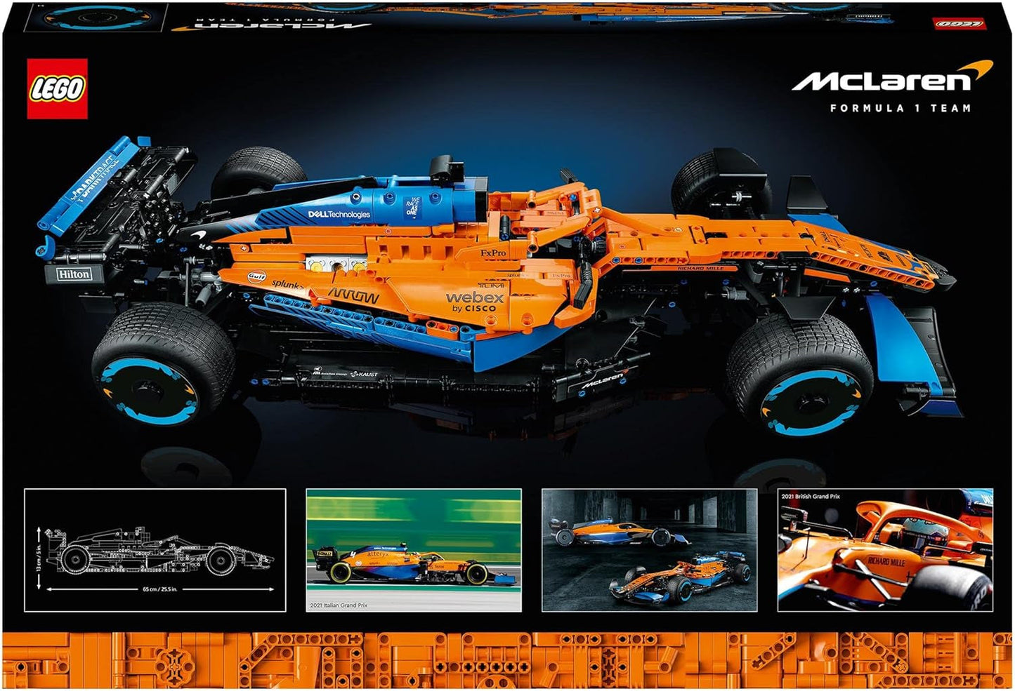 Lego Technic Auto da corsa Mclaren di Formula 1 - Modello F1 per adulti con motore V6 e sterzo - Regalo per appassionati di sport motoristici e collezionisti - 42141 Set di costruzione Besuche den LEGO-Store