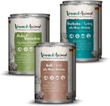 Venandi Animal Premium Nassfutter für Katzen, Probierpaket II, Pollo + Coniglio, Kalb, Tacchino, 6 x 400 g, getreidefrei und naturbelassen, 2,4 kg