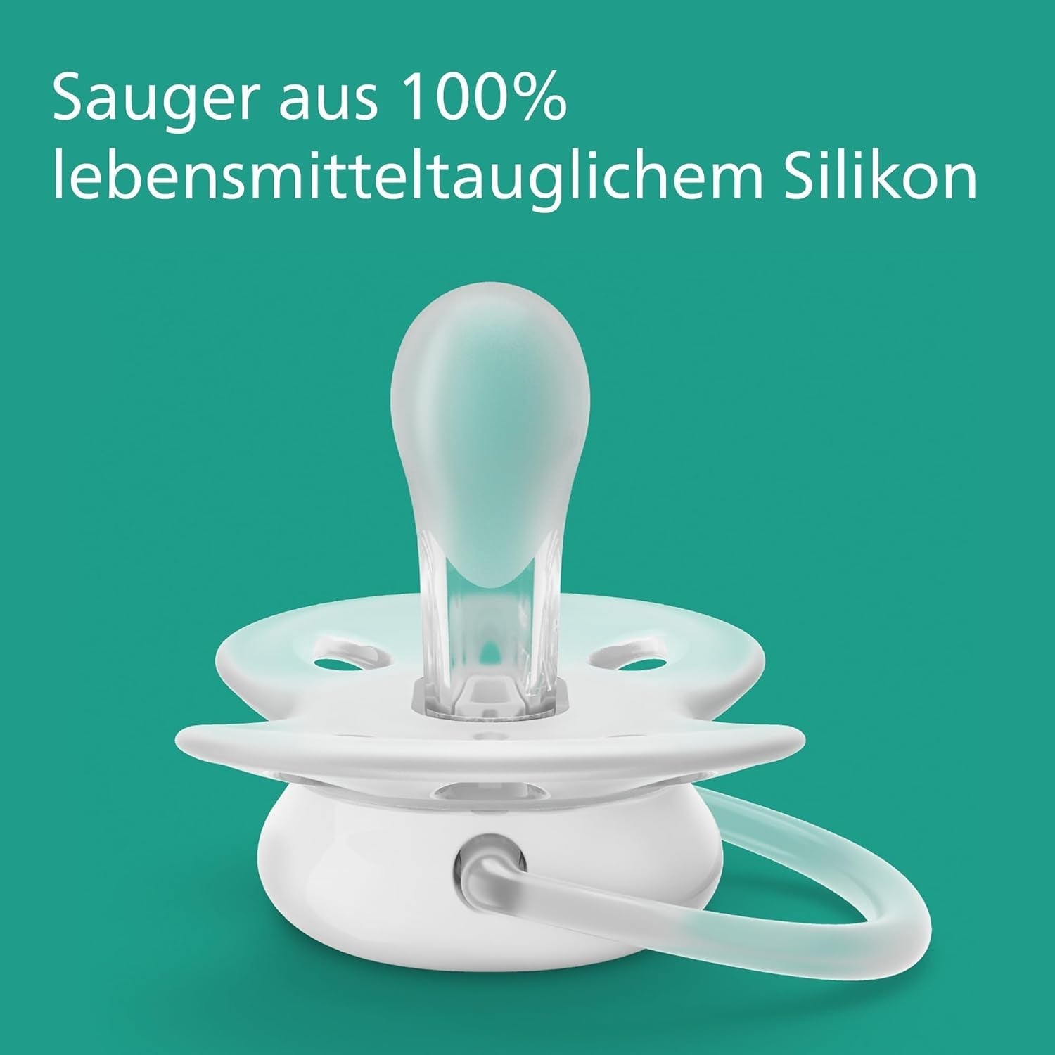 Succhietti ultra morbidi Philips AVENT - confezione da 4 succhietti extra morbidi senza BPA per bambini di età compresa tra 0 e 6 mesi, inclusa custodia per il trasporto e sterilizzazione (modello SCF091/35)