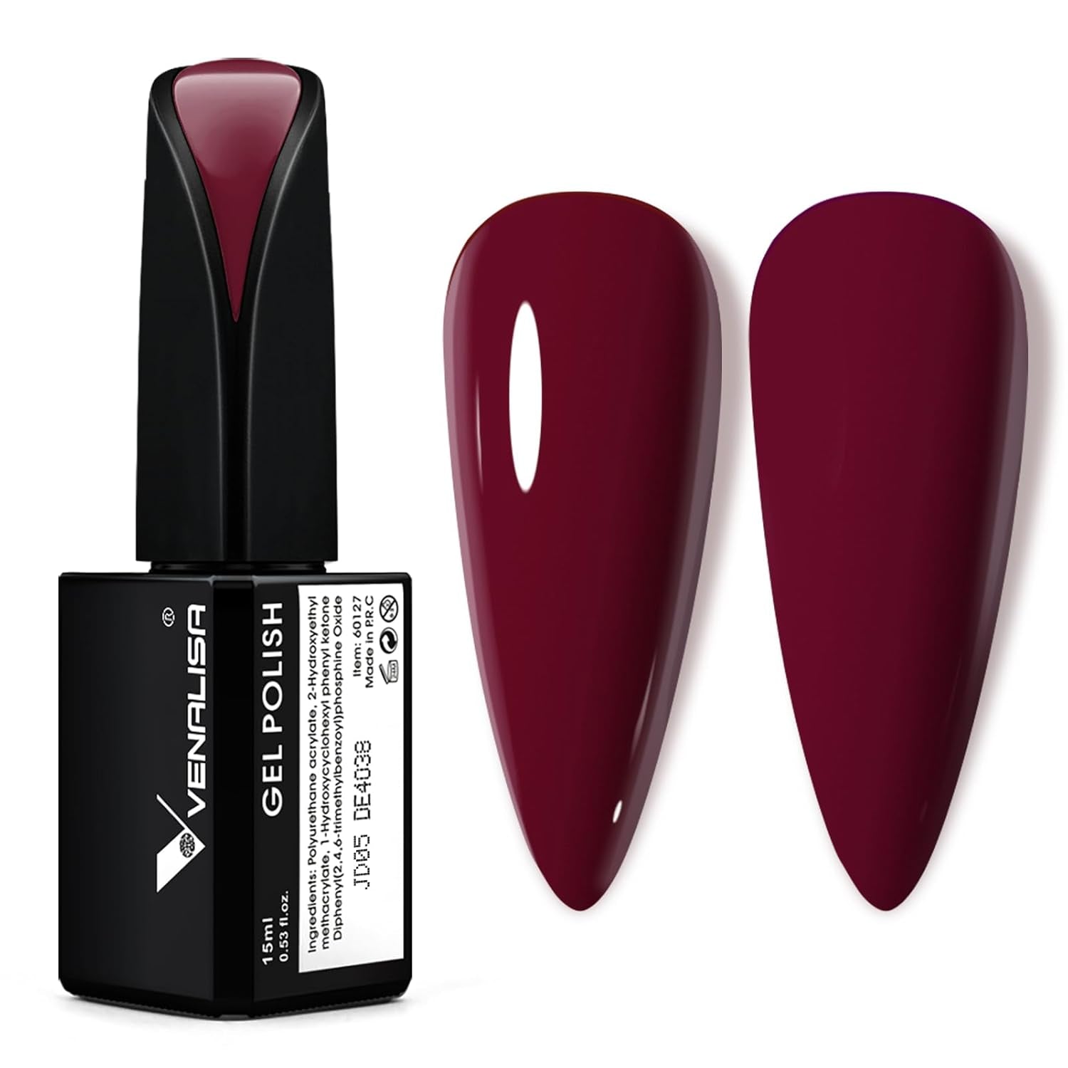 VENALISA Smalto per unghie UV arancione corallo 15ml Smalto per unghie gel per lampada UV per unghie Modelli di smalto gel arancione corallo trasparente per design delle unghie fai da te