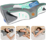 Cuscino IDEA Cuscino Memory Foam, Cuscino ergonomico Cuscino ortopedico per dolori al collo, Cuscino per dormire per dolori laterali della schiena e addominali, Cuscino per il collo Cuscino antirussamento per adulti Cuscini ortopedici cervicali Naty Shop Default Title