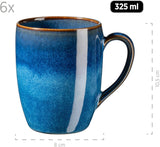 Set colazione MÄSER, ceramica OSSIA, blu reale, blu