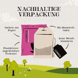 4Er Pack CUPPER Tè alla frutta biologico "Infuso di mirtillo rosso e lampone", 4X20 bustine di tè non bianco, biologico, commercio equo e solidale