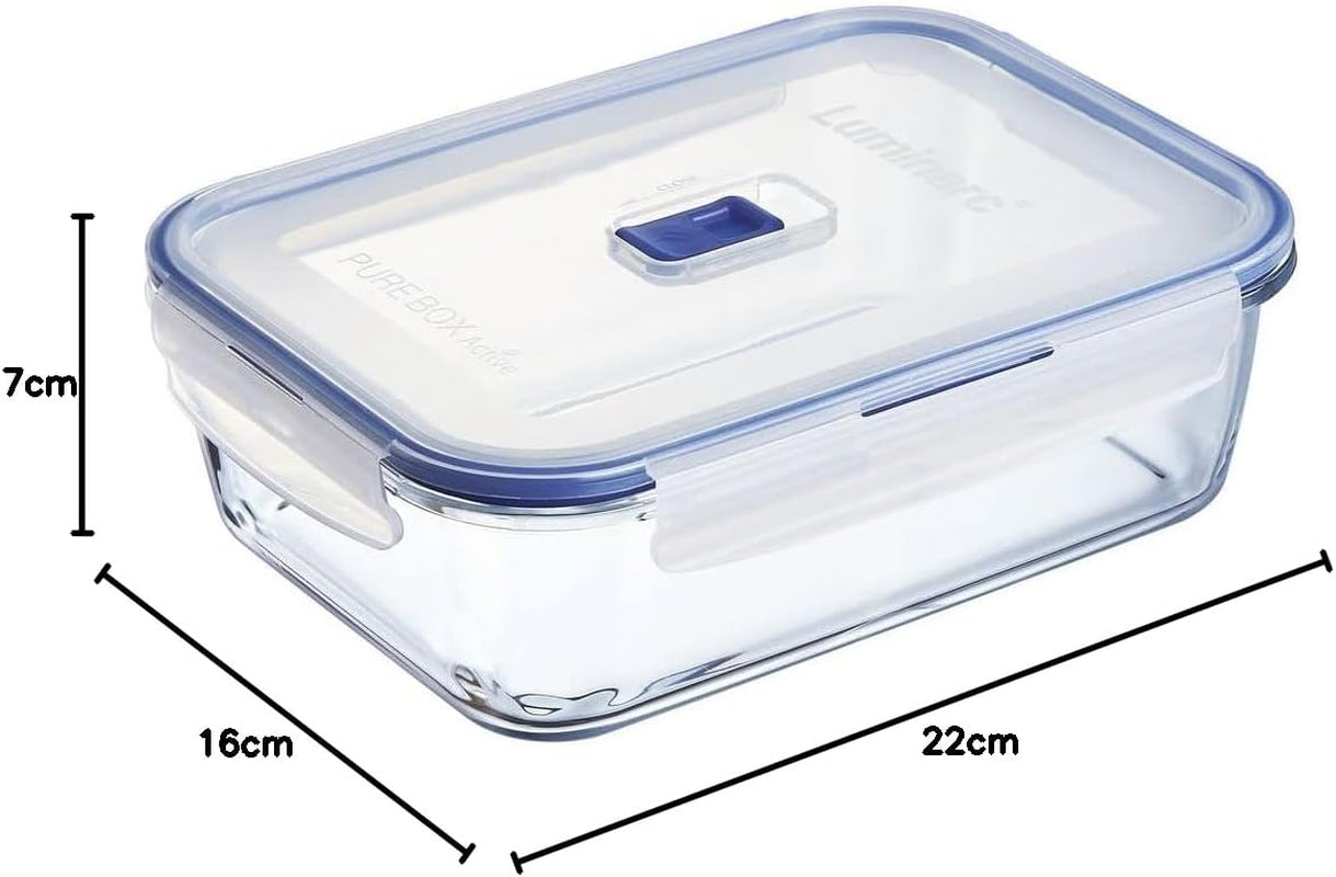 Contenitori Ermetici Rettangolari Pure Box Active - 197cl Bicolore Contenitori per alimenti Naty Shop